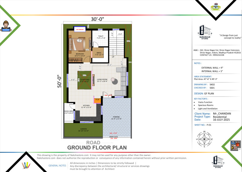 30x50 House Plan A01
